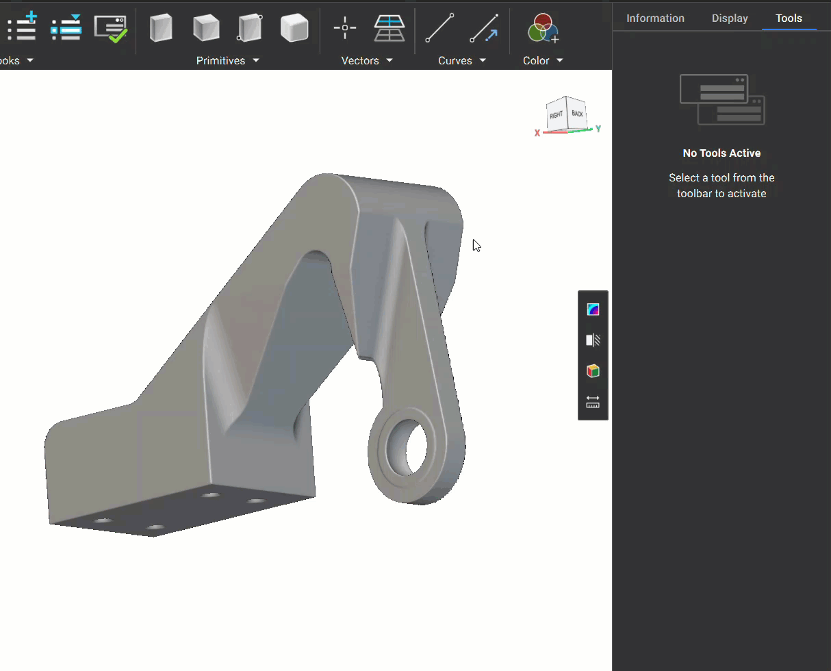 How to access the Surface Analysis tool and an example of changing the analysis sliders.