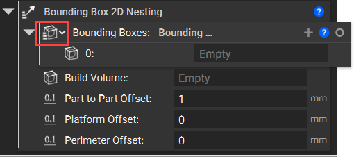 The Bounding Box 2D Nesting block has a Bounding Box List block in its Bounding Boxes input by default. Delete this list to be able to insert the new list.