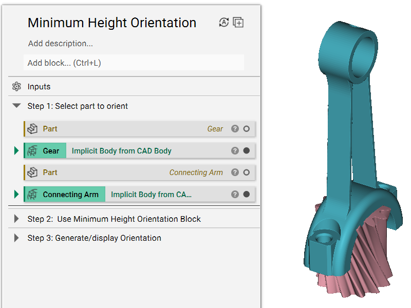 Two CAD Parts that have been imported into nTop. They have both been converted to implicit bodies. 