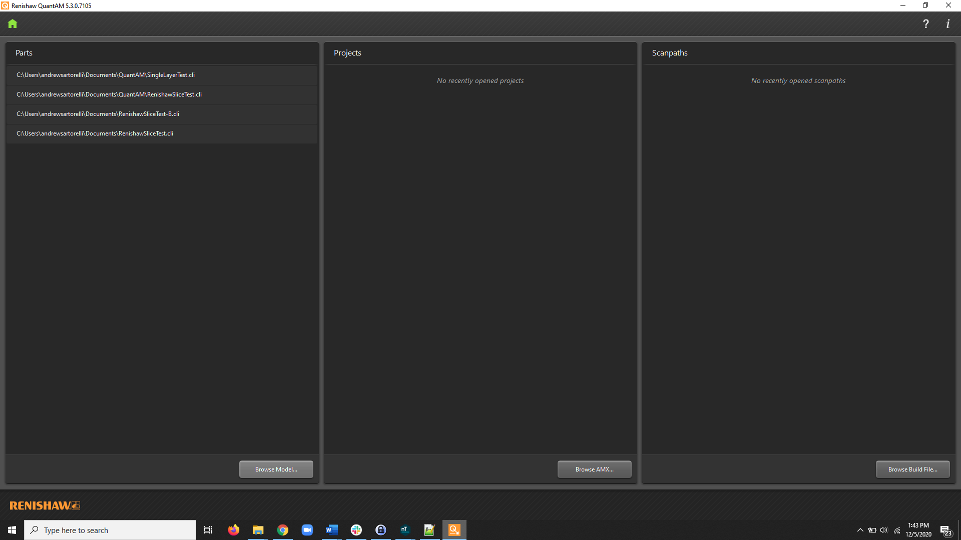 Select Browse model to find the cli file.