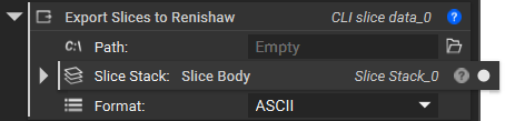 Using the Export Slices to Renishaw block to export the slice stack out of nTop.