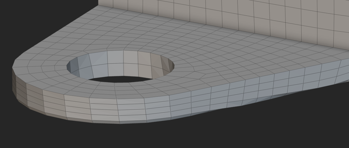 Quadrangulate Mesh on a bracket in nTop 5.6.
