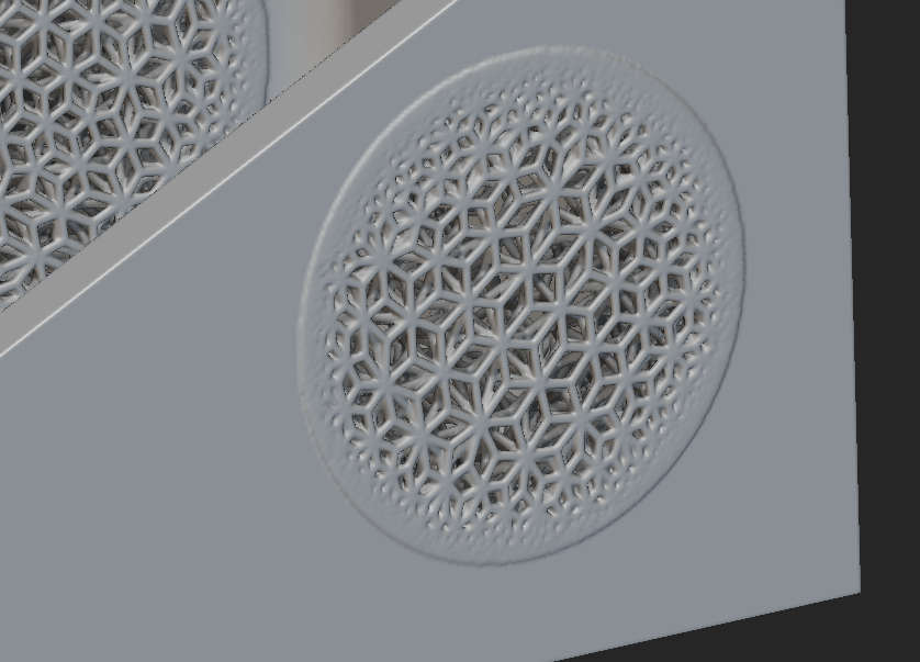 An example of the Infill Tet Lattice block in nTop 3.42.
