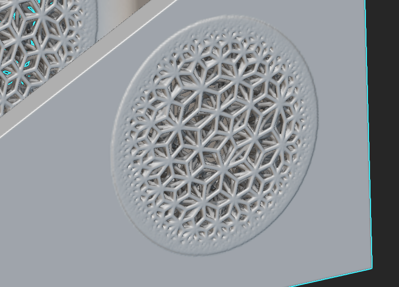 An example of the Infill Tet Lattice block in nTop 3.44.