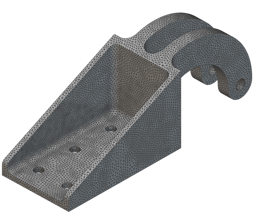 Remesh Surface block applied to a bracket in nTop 3.44.