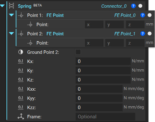 The Spring block with two FE Point blocks