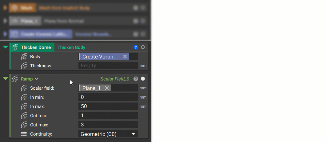 The gif shows how adding units to a unitless input clears up the error message.