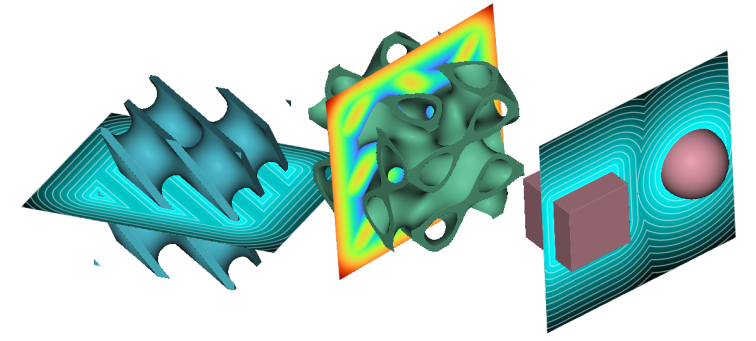 Examples of fields generated from implicit bodies.