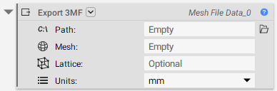 The Export 3MF block