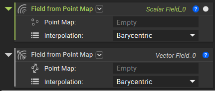 Both overload options of the Field from Point Map block. One imports a scalar point map and the other imports a vector point map.