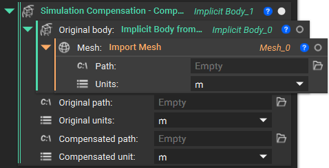 Simulation Compensation Data imported as UNV file custom block.