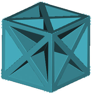Body Centered Cubic Foam unit cell