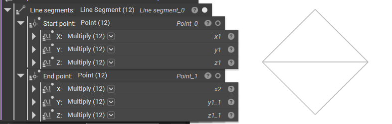 Generating line segments from the imported CSV data