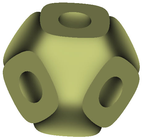 An implicit view of a schwarz unit cell