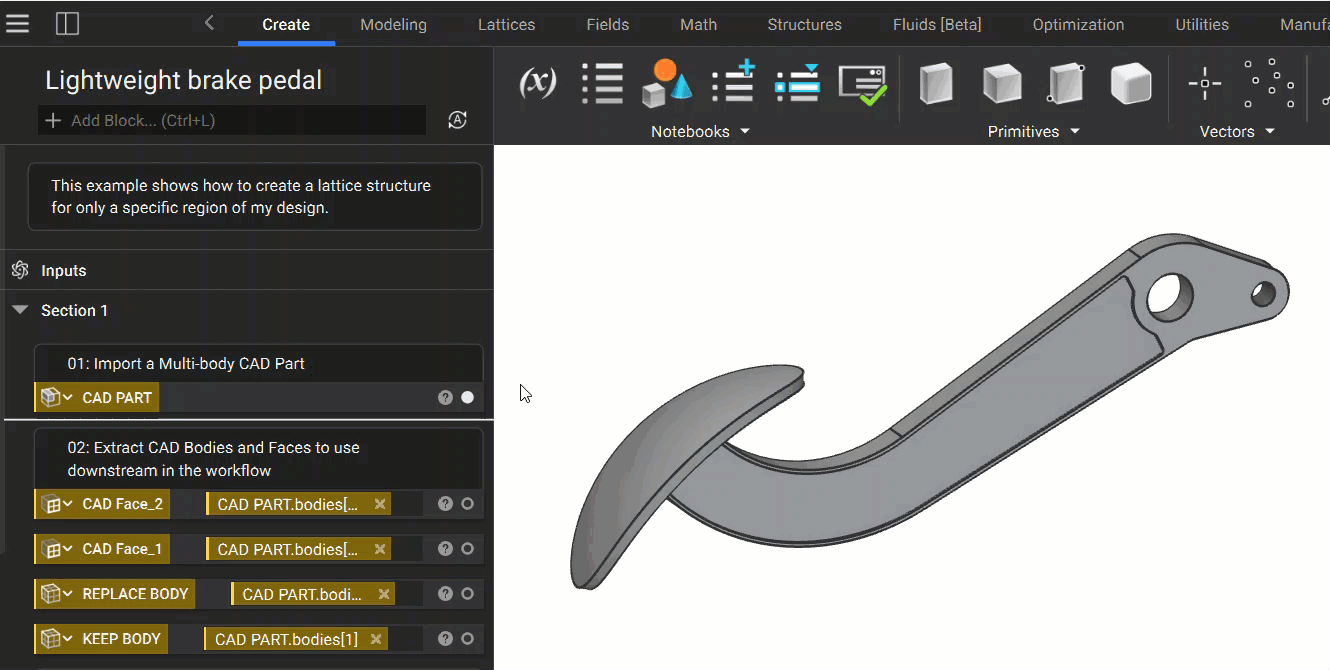 Extract the CAD Bodies from the imported CAD part.