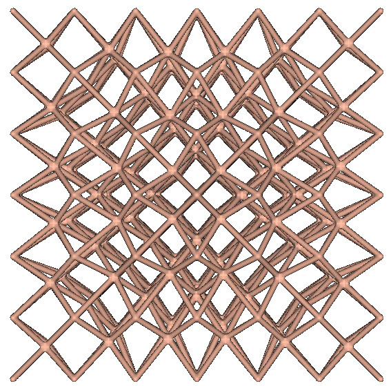 A lattice generated using the warped cell map.