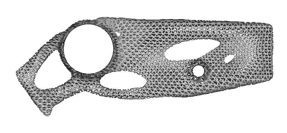 The final lattice design created using the warped cell map.