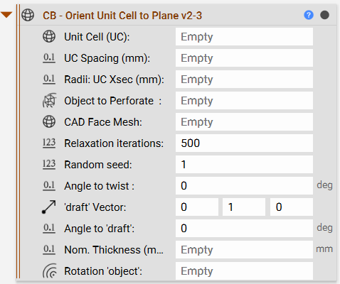 The Orient Unit Cell to Plane v2-3 custom block.