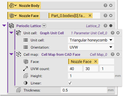 A Periodic Lattice created using a Cell Map from CAD Face.