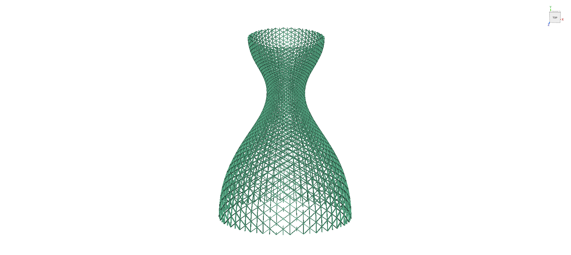 The Periodic Lattice on the surface of the CAD Face.