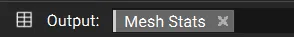 The output of the Mesh Stats block.