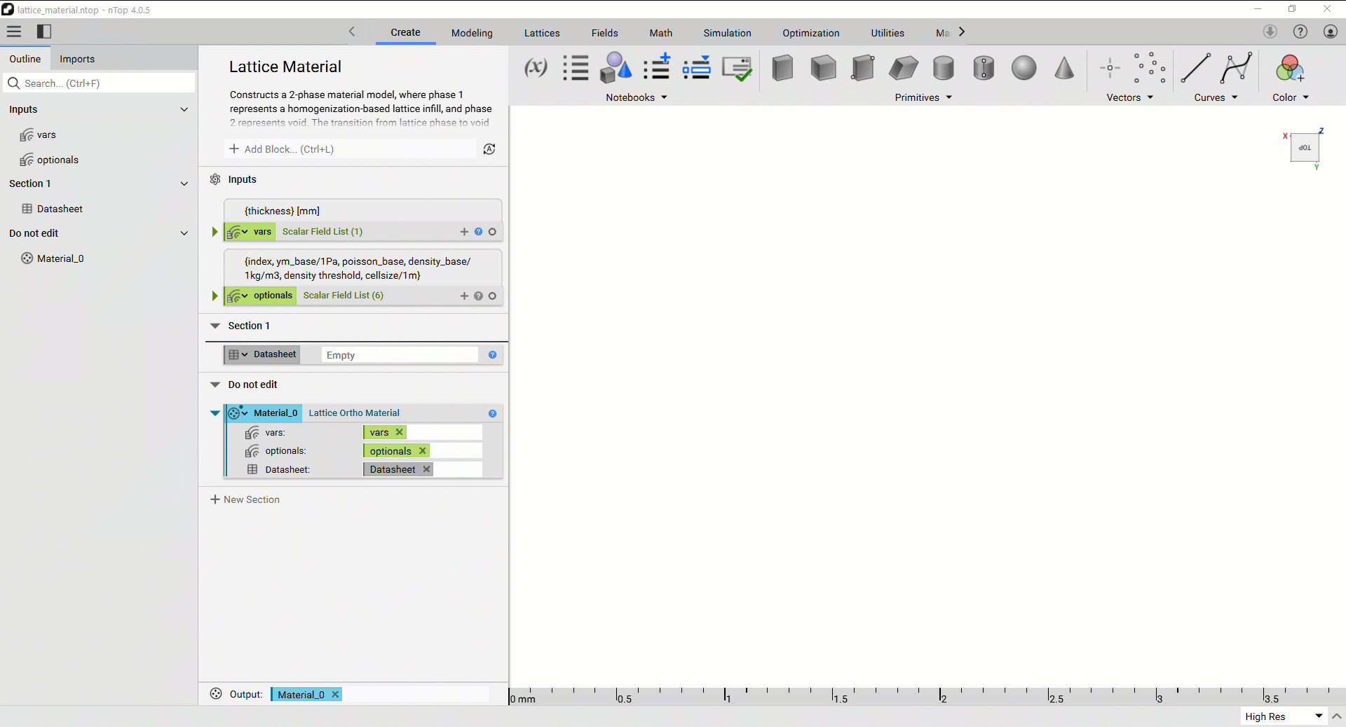 An Import Table block is added into the Datasheet variable. The combined.csv file is then imported through the Import table block.