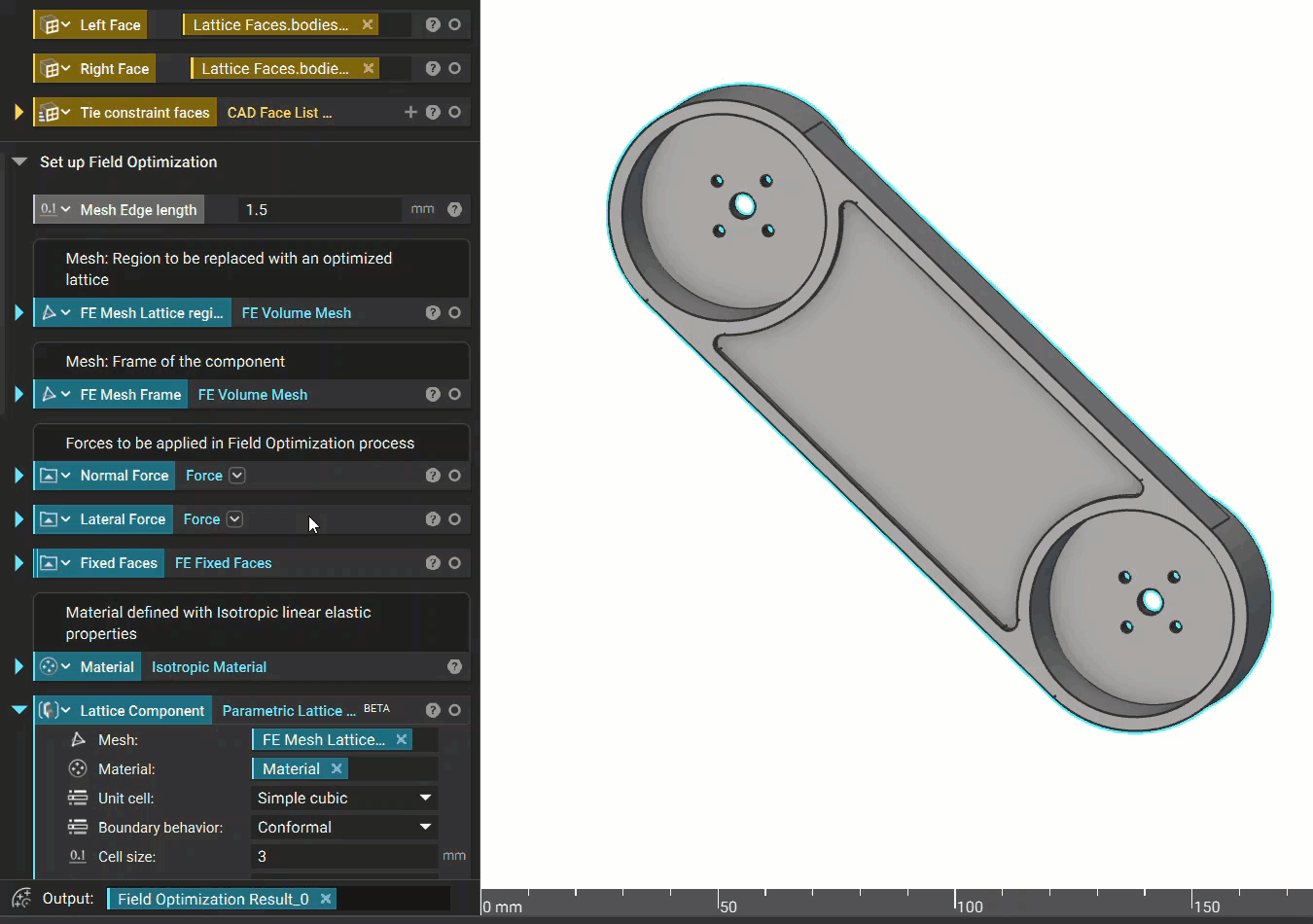 An example setup for utilizing a Passive Region Constraint in Field Optimization.