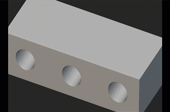 A gif showing a body being optimized in Topology Optimization. A Remap Constraint block is used in the optimization to control symmetry in the resulting body.