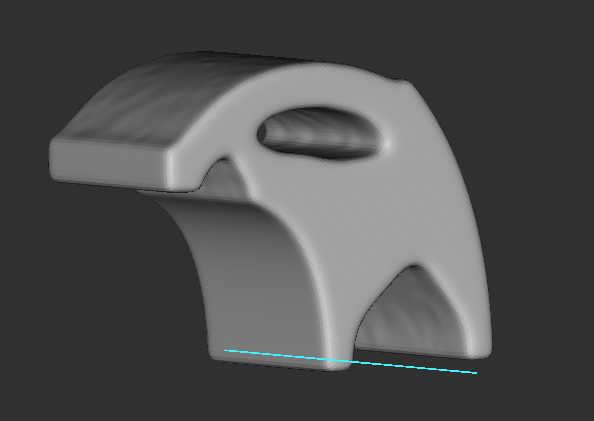 The Extrusion Constraint will produce a TopOpt part that has a consistent profile along the direction of a specified curve.