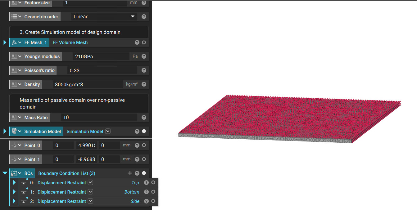 Applying a Displacement Restraint to the Simulation Model.