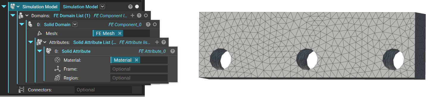 An example simulation model setup in nTop and the resulting body.