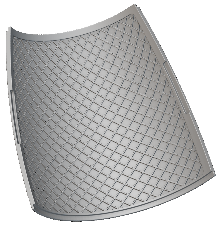 An example of ribs generated using the CAD Face Mapping method.