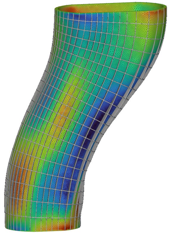 An example of an implicit body with applied ribs, generated using the Field Driven Rib Geometry method.