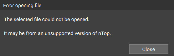 An Error opening file error message in nTop.