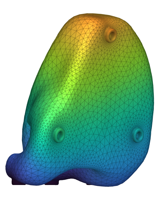 Result of the camera bracket analysis at 636 Hz
