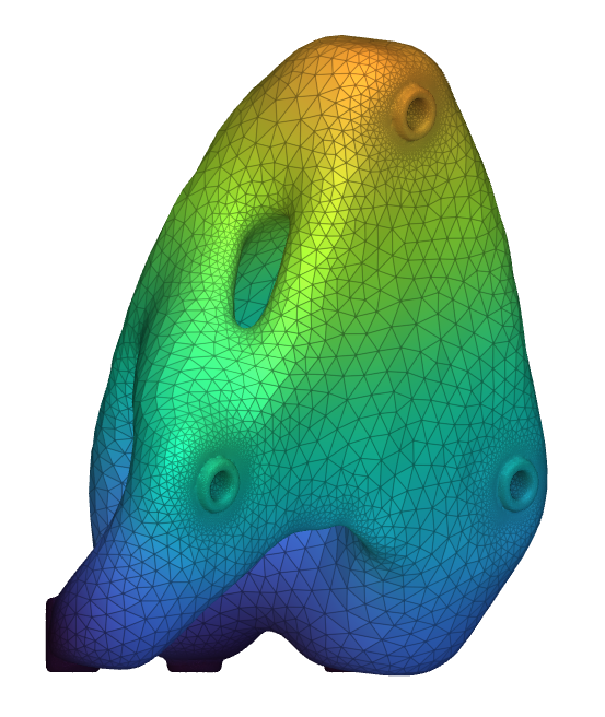 Result of the camera bracket analysis at 635 Hz