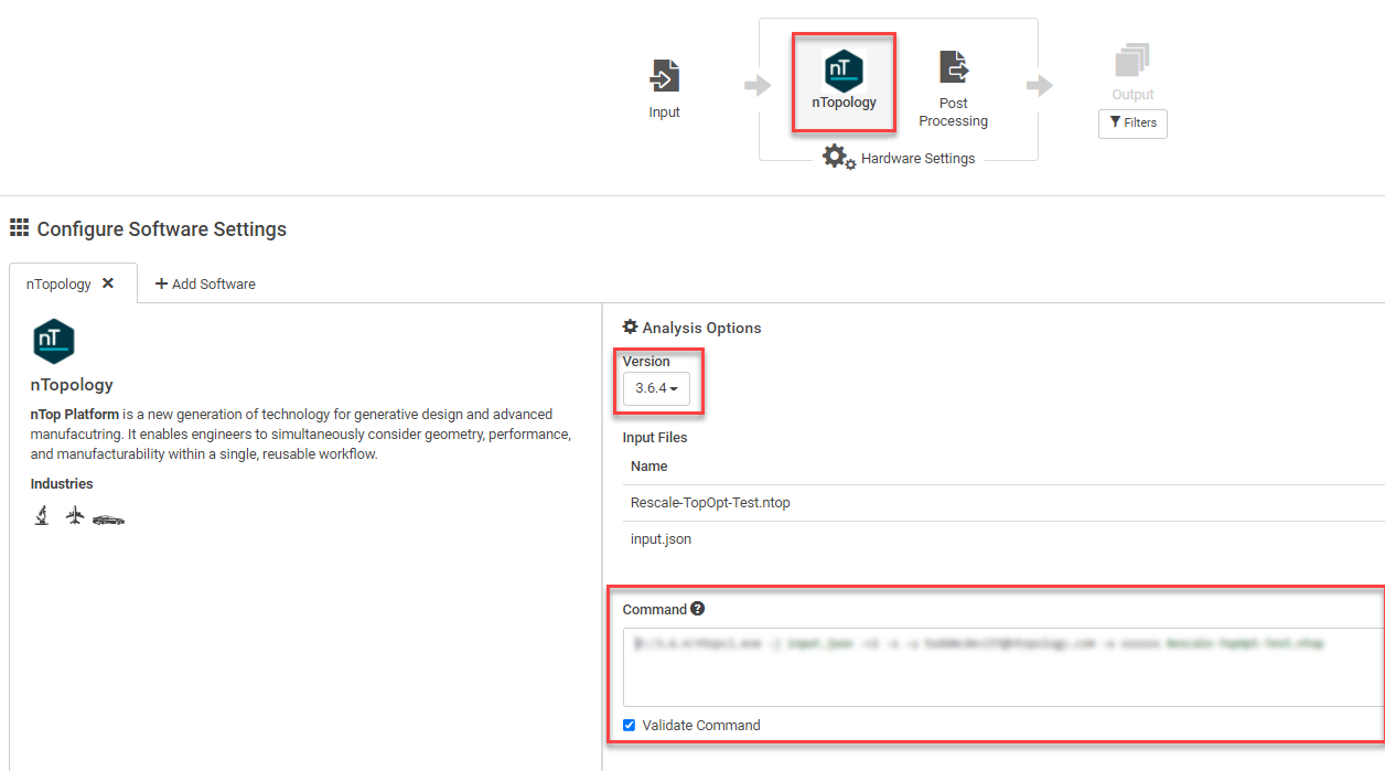 Configuring the Software Settings for nTop before running the batch.