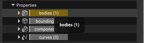 Sometimes blocks can generate a list of one item. The image below shows an imported CAD part properties panel. The part only has a single body, but the bodies property chip of the Import Part block is always a list type. Therefore it is a list of one bodies.