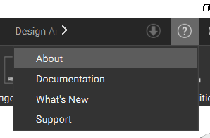 The Help menu expanded in the nTop user interface. The About option is highlighted.