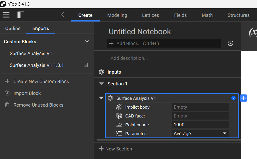 The new version of the custom block will have a version number noted next to it if multiple copies of the same custom block are present in the imports tab.