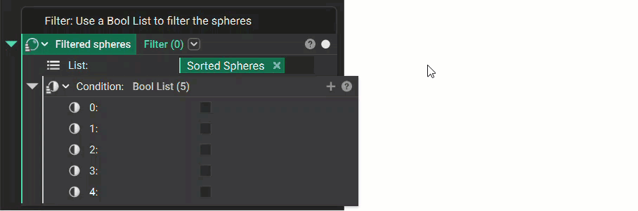 An example of how the default Filter block works.