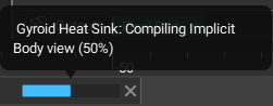 An example progress bar for visualizing an implicit body.