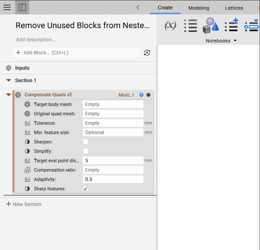 Using the Remove Unused Blocks function no longer forces the notebook to rerun.