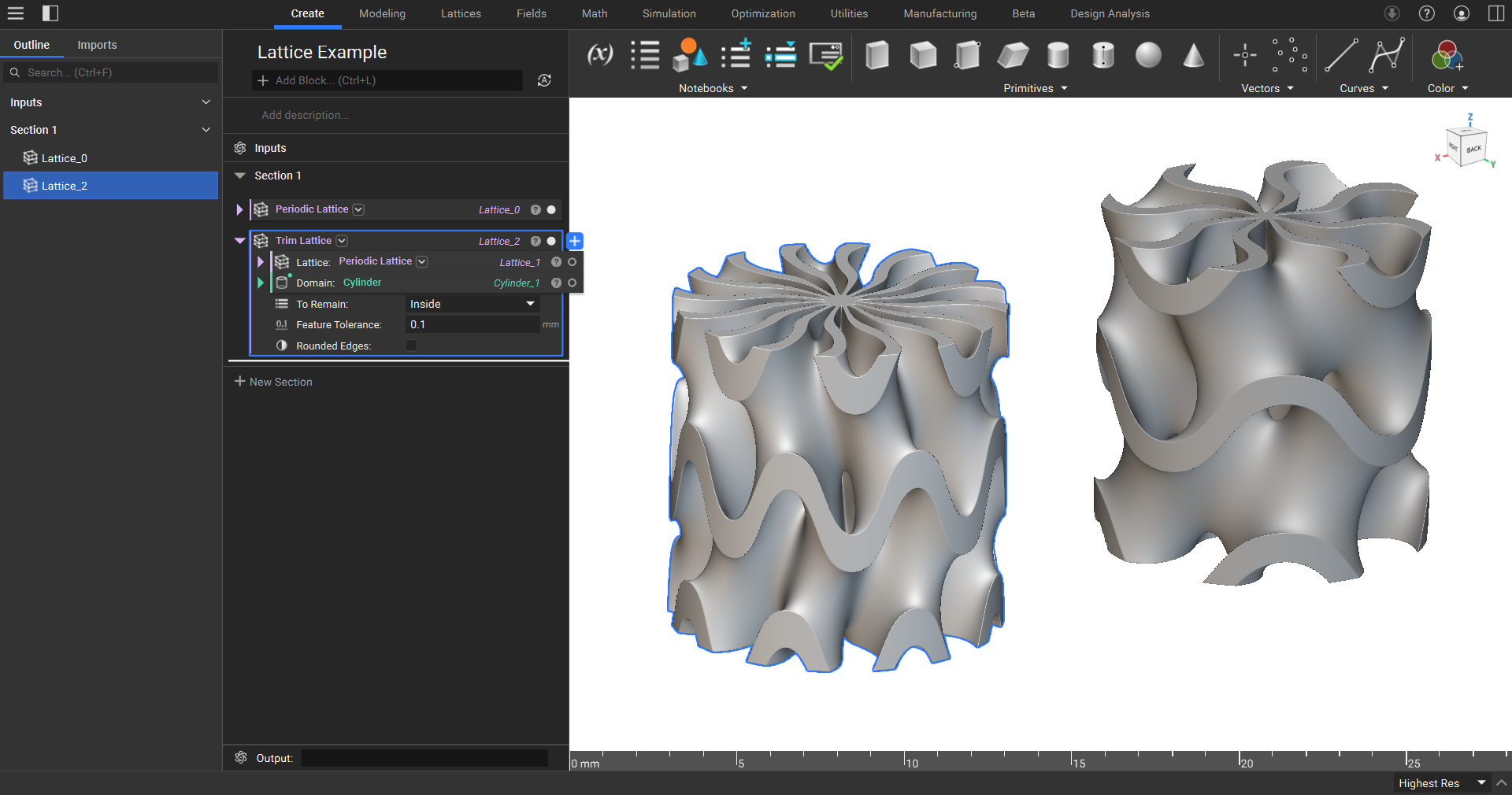 The image shows the updated highlight color in the viewport.