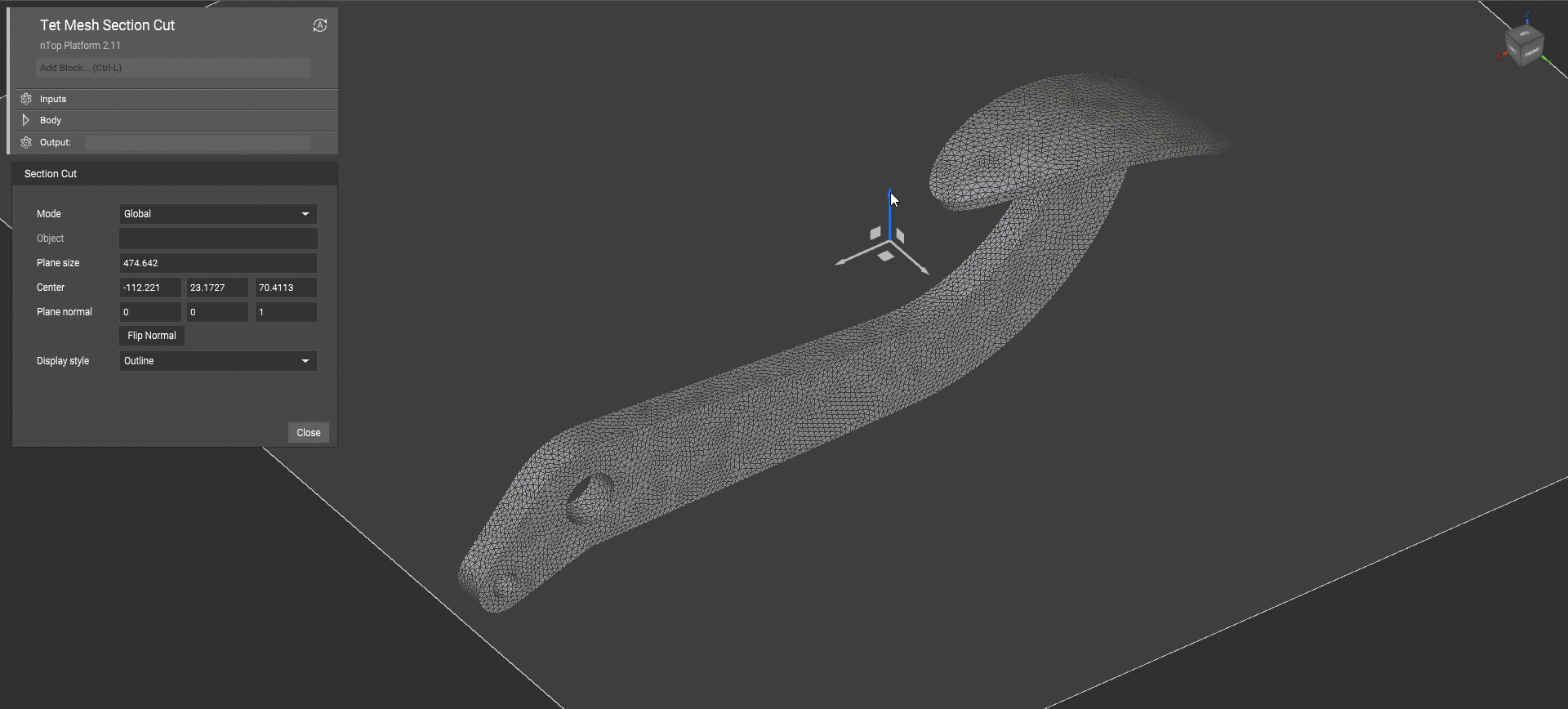 The gif shows how Tet meshes can now be section cut to analyze the interior elements.
