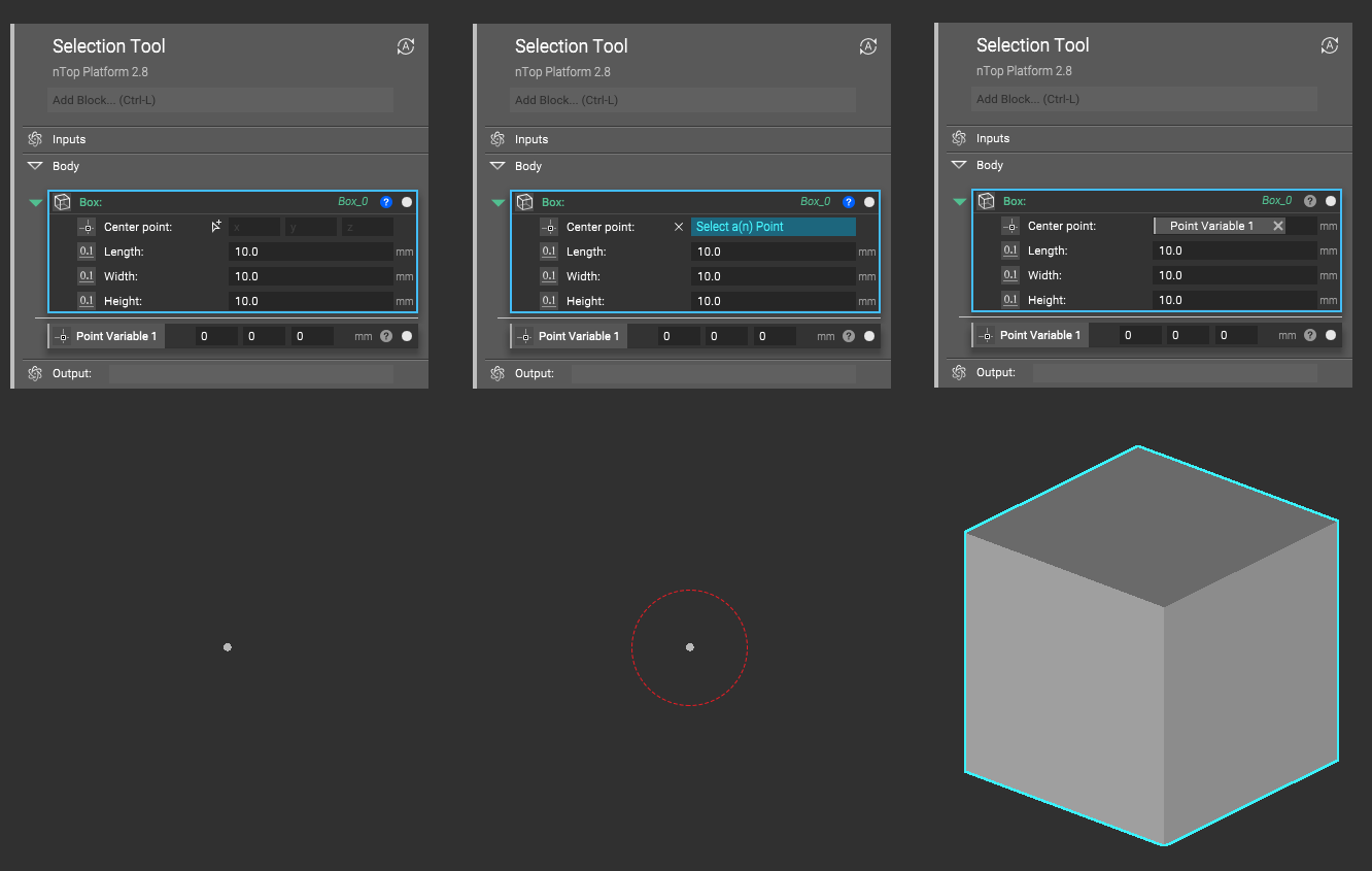 An image showing the new selection capabilities of nTop 2.8.