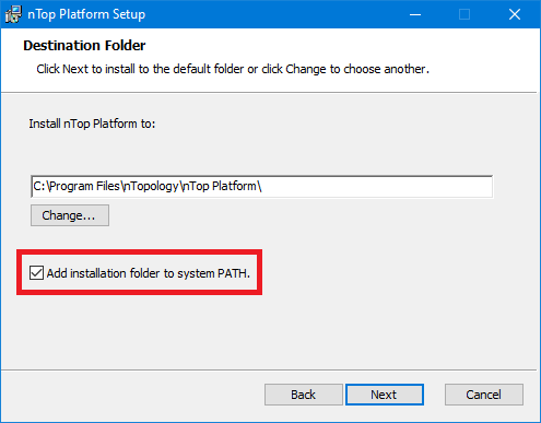 You can add the installation folder to System PATH to enable executing nTopCL from any folder.