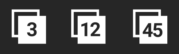 The imported blocks menu icon will display the number of imported blocks.