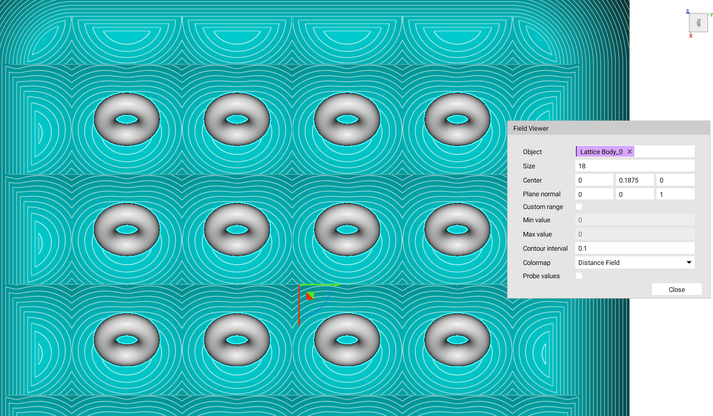 Before nTop 3.16, there was an issue in the Custom Implicit Unit Cell block that caused the unit cells to have discontinuous fields.