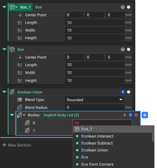 In nTop 5.36, block object names no longer appear in input drop down menus.